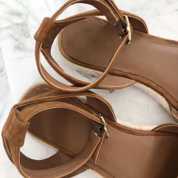 BANANA REPUBLIC Suede Closed Toe Espadrilles Size 7.5 - Picture 8 of 9